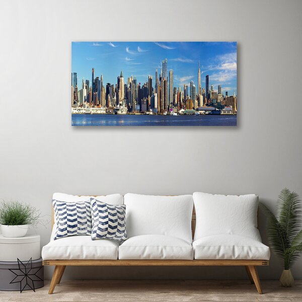 Quadro su tela Case dei grattacieli della città 100x50 cm