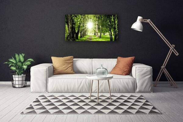 Quadro su tela Foresta. Sole. Sentiero. Natura 100x50 cm