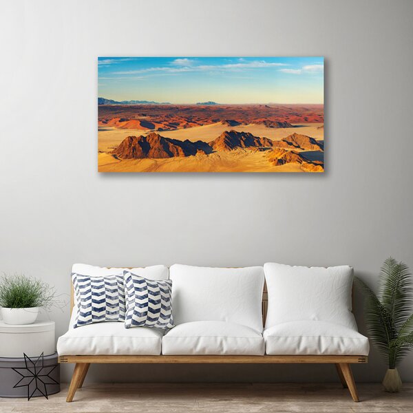 Stampa quadro su tela Paesaggio del cielo del deserto 100x50 cm