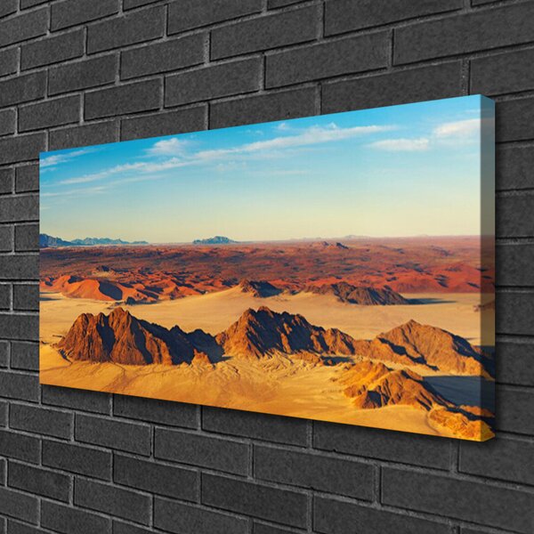 Stampa quadro su tela Paesaggio del cielo del deserto 100x50 cm