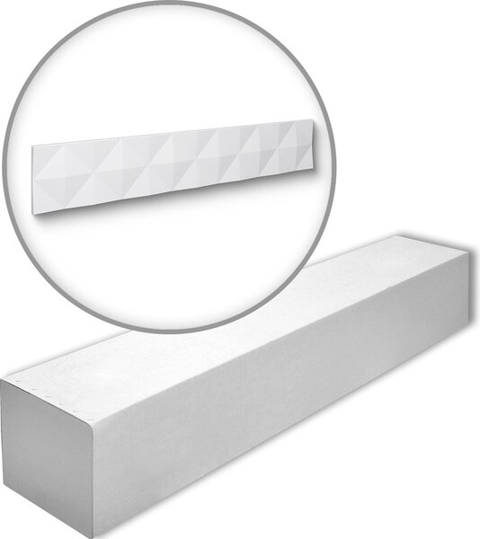 NMC PYRAMID-box ARSTYL Noel Marquet 1 cartone con 4 pannelli Pannello 3d a parete stile moderno colore bianco | 0,88 m2