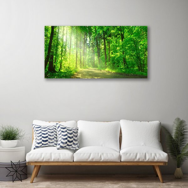 Quadro su tela Foresta. Corsia. Alberi. Natura 100x50 cm