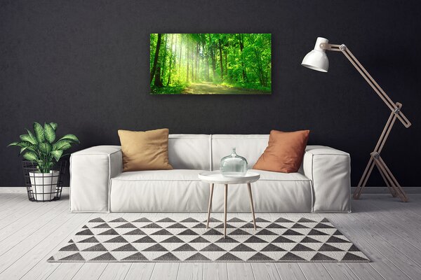 Quadro su tela Foresta. Corsia. Alberi. Natura 100x50 cm