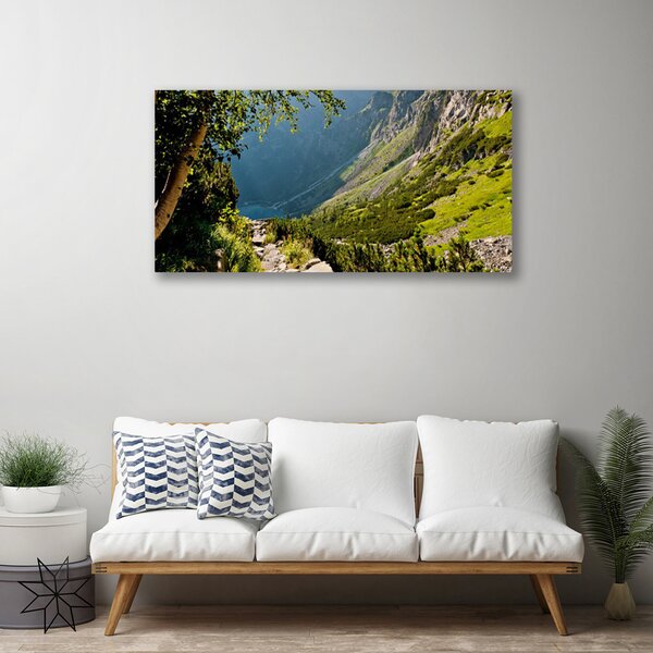 Quadro su tela Natura della foresta di montagna 100x50 cm