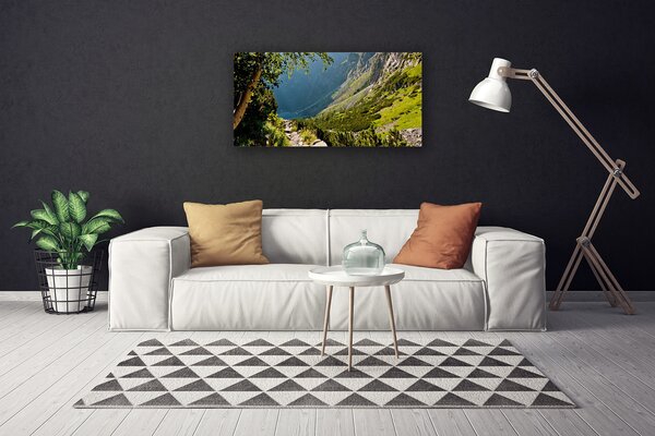 Quadro su tela Natura della foresta di montagna 100x50 cm
