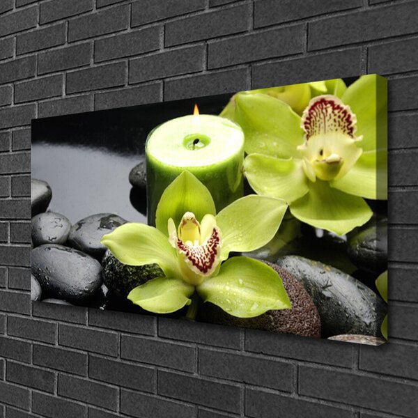 Quadro su tela Fiori di orchidea 100x50 cm