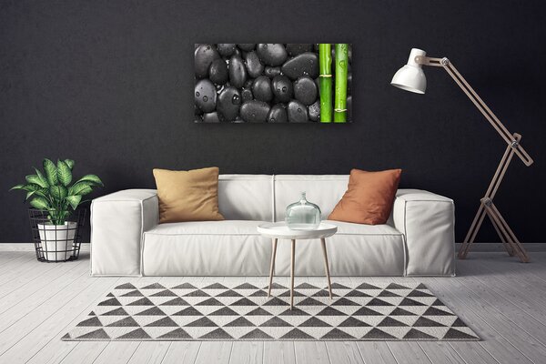 Quadro su tela Spa con stelo di bambù 100x50 cm