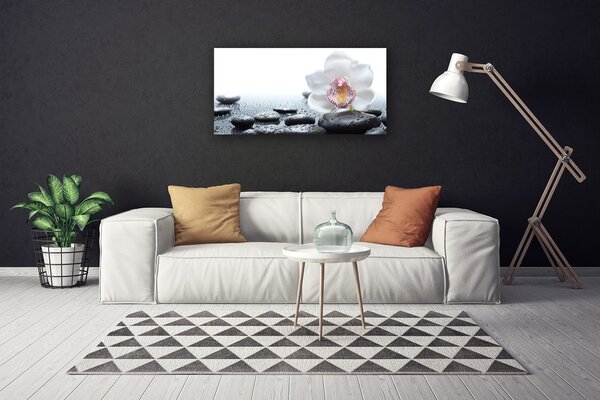 Quadro su tela Arte dell'orchidea del fiore 100x50 cm