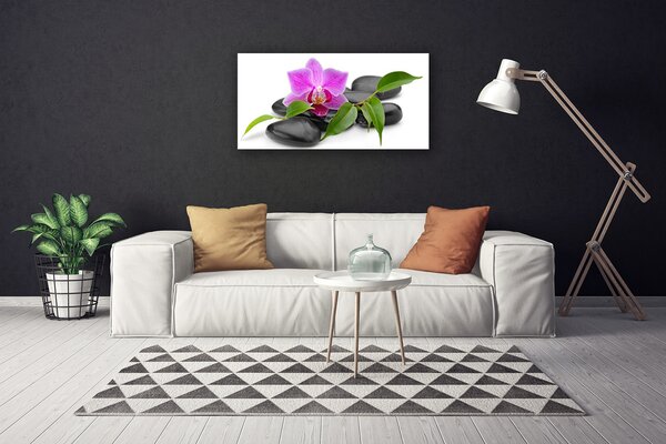 Quadro su tela Arte del fiore dell'orchidea 100x50 cm