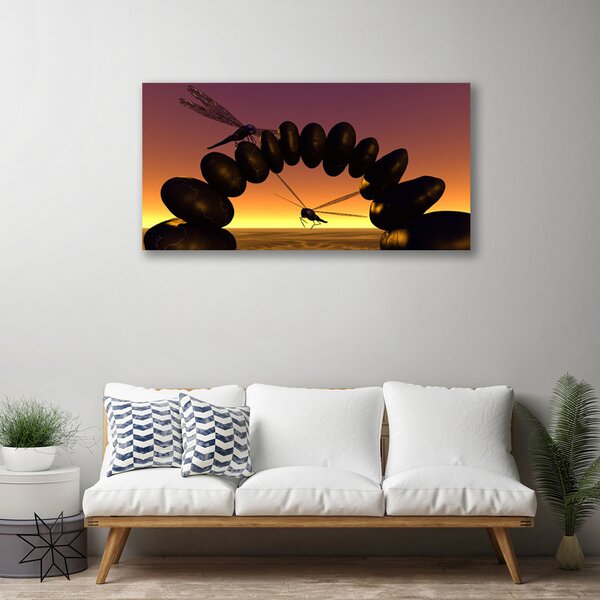 Quadro su tela Insetti libellula art 100x50 cm