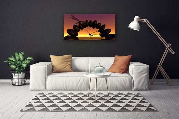 Quadro su tela Insetti libellula art 100x50 cm