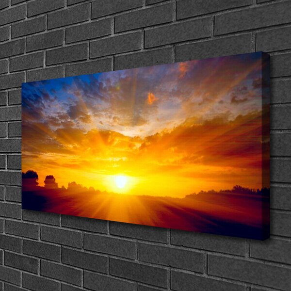 Quadro su tela Il sole, il cielo, il paesaggio 100x50 cm