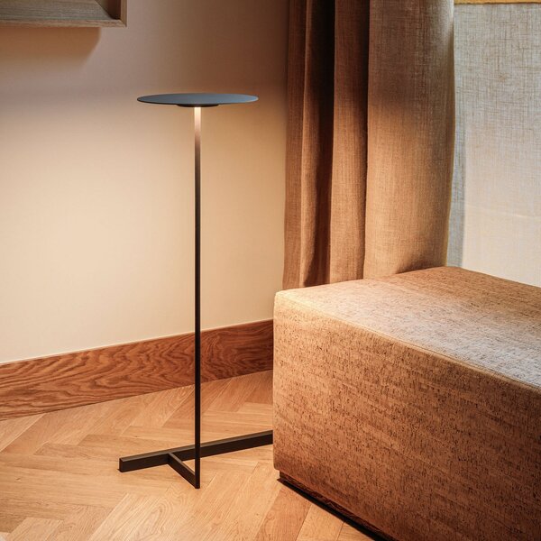 Lampada da terra Vibia, Flat, dimmerabile, Nero, Soggiorno, Metallo, Scandinavo