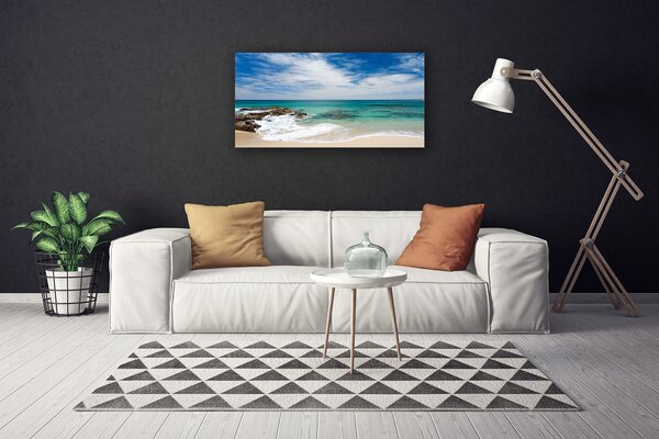 Quadro su tela Paesaggio del mare della spiaggia 100x50 cm