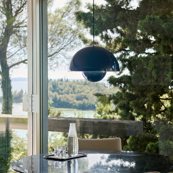 Lampada a sospensione &Tradition, Flowerpot VP7, dimmerabile, Blu, Soggiorno, Metallo, Design