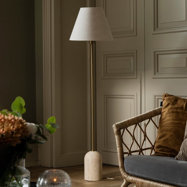 Lampada da terra Globen Lighting, Gino, Beige, Soggiorno, Tessuto / Tessile, Design