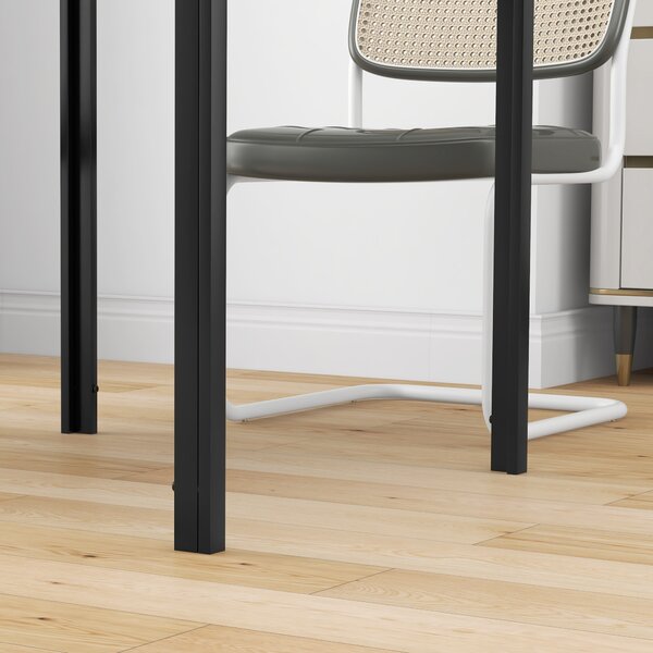 HOMCOM Tavolo da pranzo per 4 persone, con piano in vetro temperato e piedi in acciaio, 75x75x75 cm, nero | Aosom Italy
