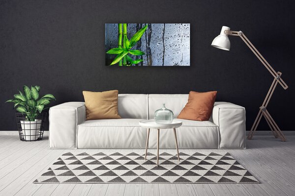 Quadro su tela Foglia di bambù Pianta Natura 100x50 cm