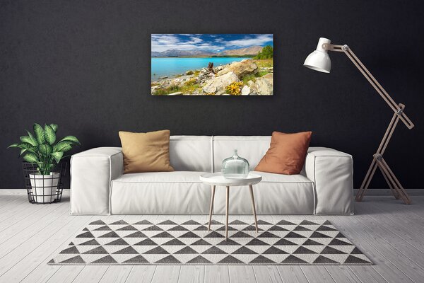 Foto quadro su tela Paesaggio di roccia marina 100x50 cm