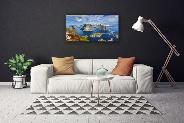 Quadro su tela Mare, paesaggio della baia 100x50 cm