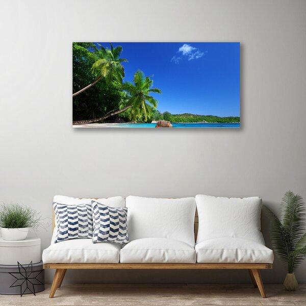 Quadro su tela Paesaggio della spiaggia delle palme 100x50 cm