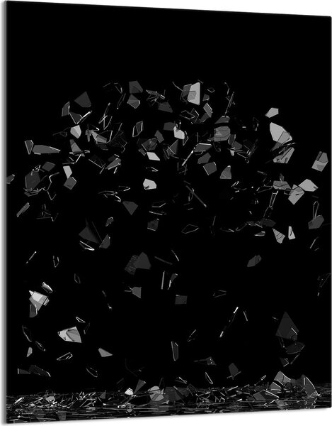 Piano cottura 40x52 Coperchio in Vetroceramica Paraspruzzi Piatto in vetro Tagliere decorativo, pietre nere
