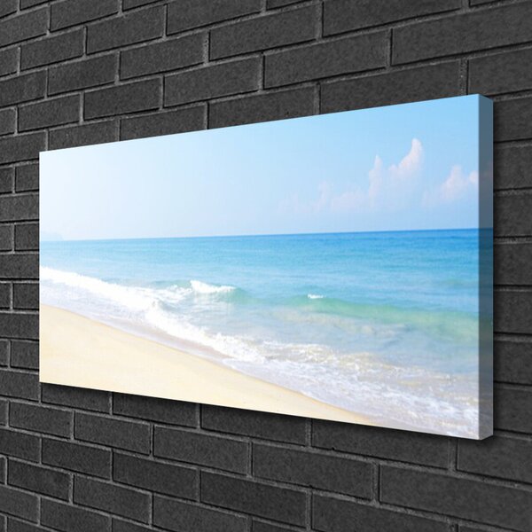Quadro su tela Paesaggio del mare della spiaggia 100x50 cm