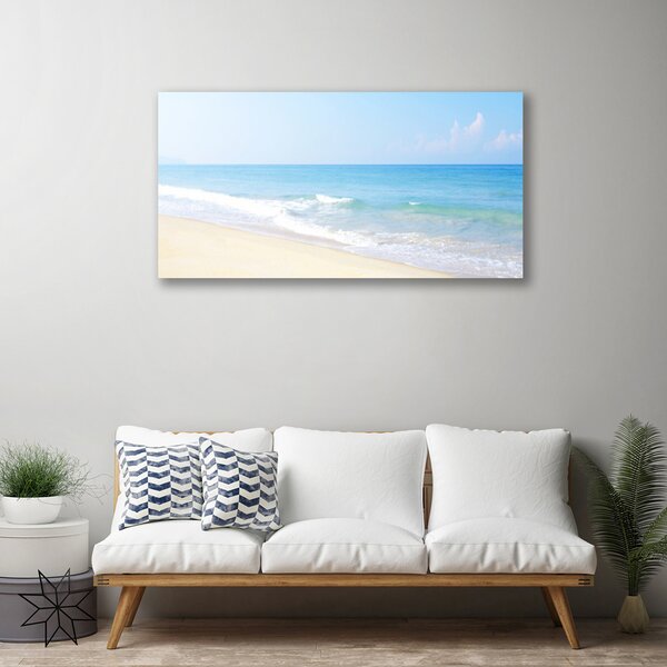 Quadro su tela Paesaggio del mare della spiaggia 100x50 cm