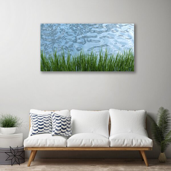Quadro su tela Erba, acqua, natura 100x50 cm