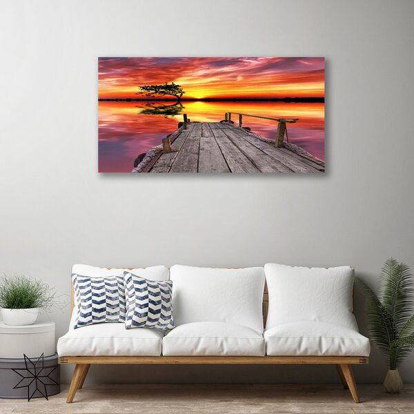 Quadro su tela Architettura di Pier Lake 100x50 cm