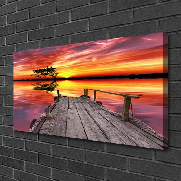 Quadro su tela Architettura di Pier Lake 100x50 cm