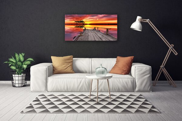 Quadro su tela Architettura di Pier Lake 100x50 cm