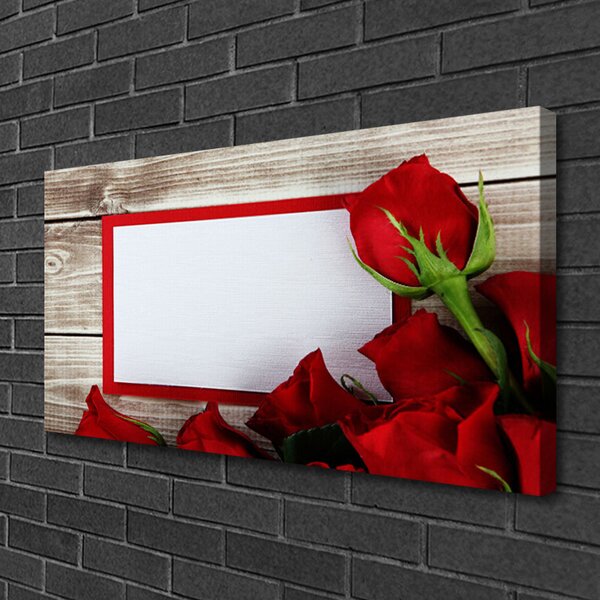 Quadro su tela Rose, fiori, piante 100x50 cm