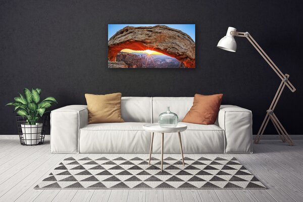 Foto quadro su tela Roccia, sole, paesaggio 100x50 cm