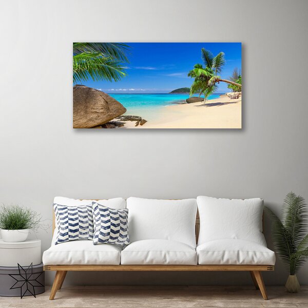 Stampa quadro su tela Paesaggio del mare della spiaggia 100x50 cm