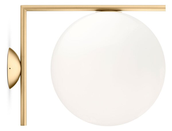 Applique da parete FLOS, IC C/W2, dimmerabile, Dorato / Ottone, Soggiorno, Metallo, Design