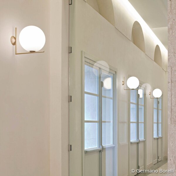 Applique da parete FLOS, IC C/W2, dimmerabile, Dorato / Ottone, Soggiorno, Metallo, Design