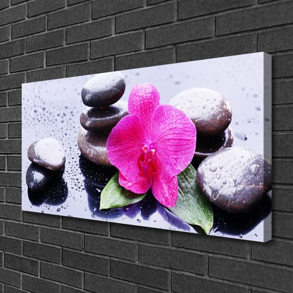 Quadro su tela Arte del fiore dell'orchidea 100x50 cm