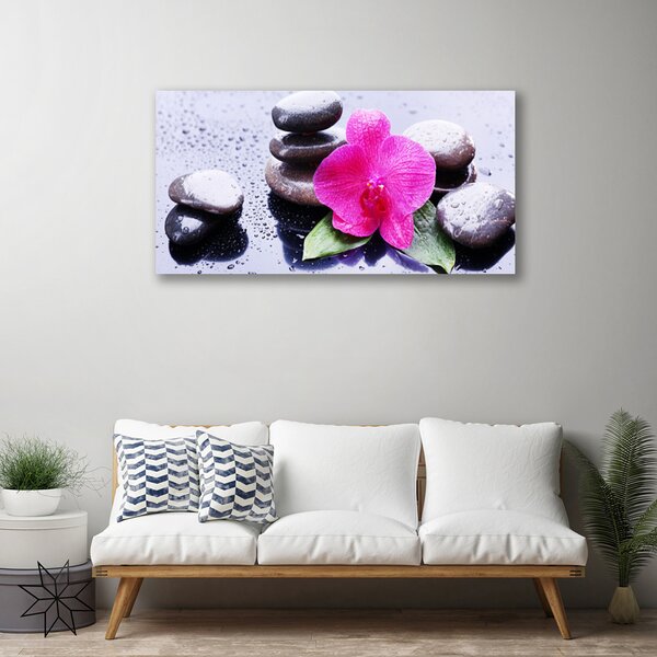 Quadro su tela Arte del fiore dell'orchidea 100x50 cm