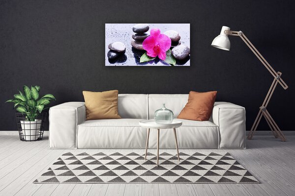 Quadro su tela Arte del fiore dell'orchidea 100x50 cm