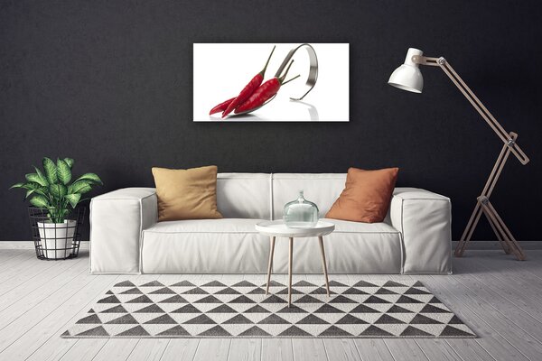 Stampa quadro su tela Cucchiaio da cucina per peperoncino 100x50 cm