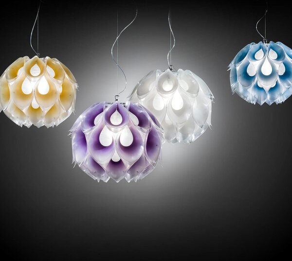 Lampada a sospensione Slamp, FLORA, dimmerabile, Bianco, Soggiorno, Plastica, Design