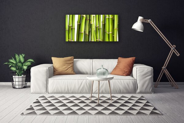 Quadro stampa su tela Bambù Pianta Natura 100x50 cm