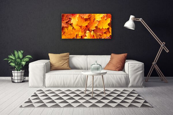 Quadro su tela Foglie di piante naturali 100x50 cm