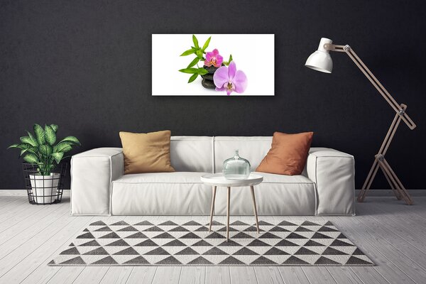 Quadro su tela Pianta dell'orchidea del fiore 100x50 cm