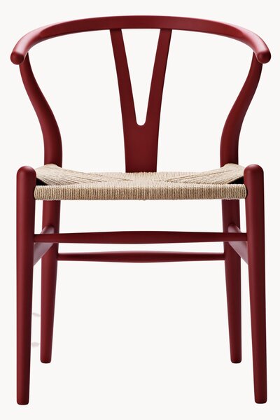 Sedia in legno con seduta intrecciata CH24 Wishbone