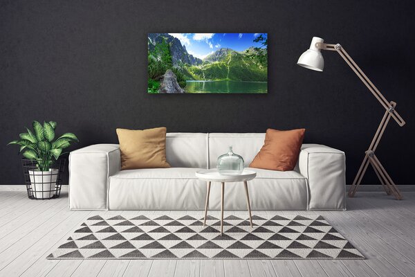 Quadro su tela Natura del lago di montagna 100x50 cm