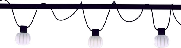 Ghirlande luminosa Martinelli Luce, Kiki, Nero, Plastica, Design
