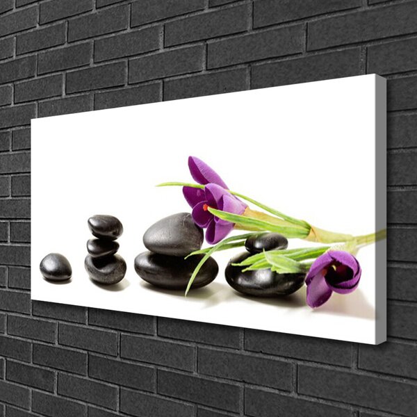 Quadro su tela Arte del fiore di croco 100x50 cm