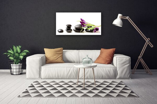 Quadro su tela Arte del fiore di croco 100x50 cm